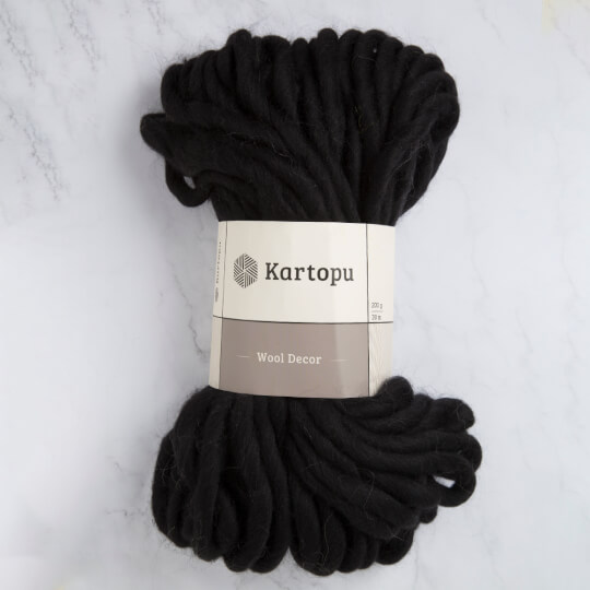 Kartopu Decor Wool 100% gyapjú fonal - fekete