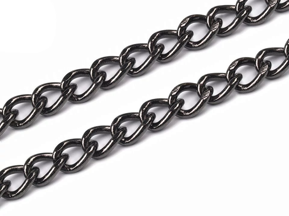 Táskalánc, fém 120 cm - Fekete nikkel