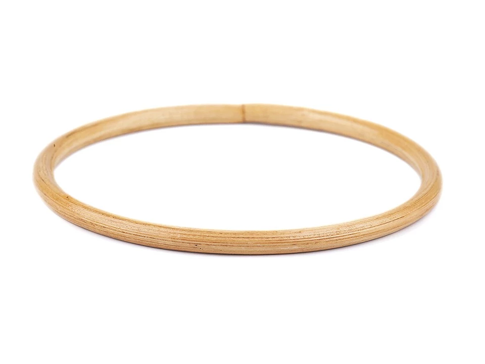 Bambusz makraméalap, álomfogó karika/táskafül - 15 cm