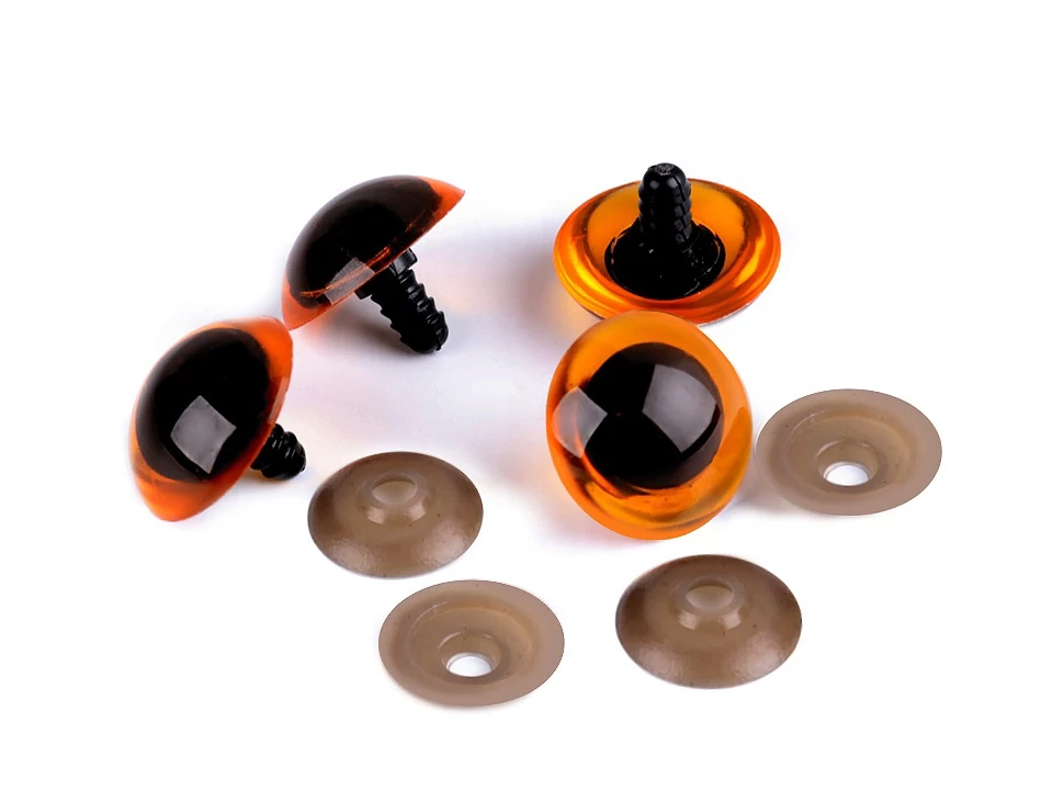 Biztonsági szem 26 mm sárga gránát 1 pár
