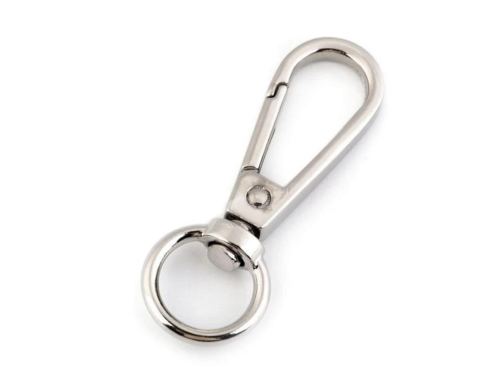 Fém karabiner bújtatóval 12 mm nikkel