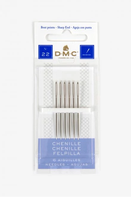 DMC Chenille tű - hegyes, méret:22   6 db/levél