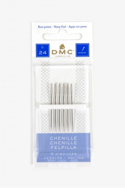 DMC Chenille tű - hegyes, méret:24   6 db/levél