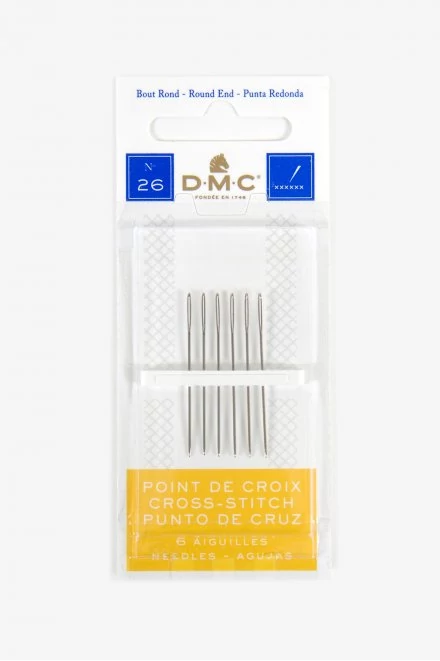 DMC Hímzőtű(cross-stitch) -tompa, méret:26  6 db/levél