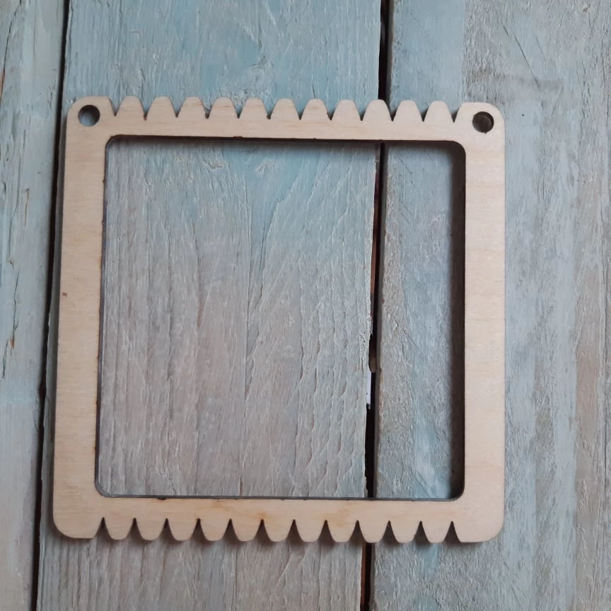Makramé szövőkeret - négyzet 10 cm
