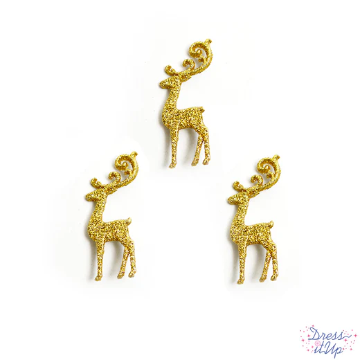 Dress it up – KARÁCSONY – Gold Glitter Reindeer