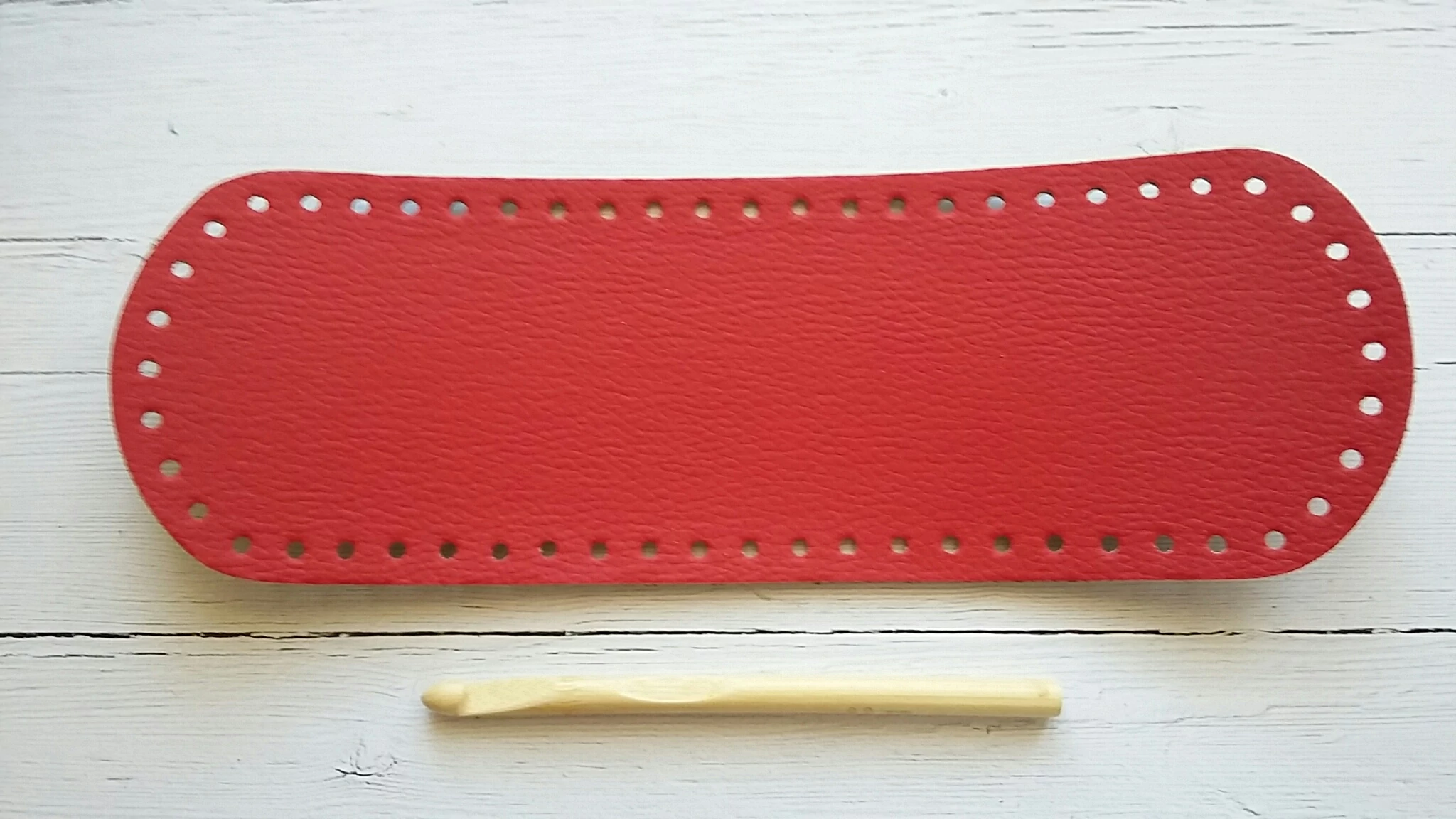 Táskaalap 10x30 cm - meggypiros