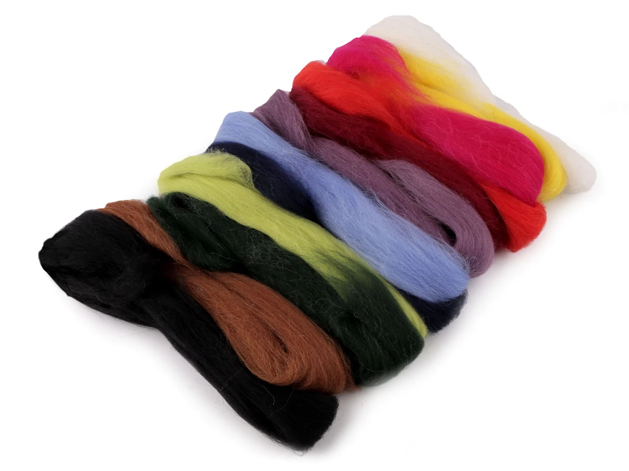 Fésült gyapjú nemezeléshez - 50 g - sötét tél