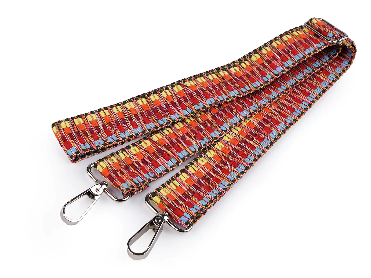 Textil crossbody táskafül karabinerrel  3,8 cm - Multicolor