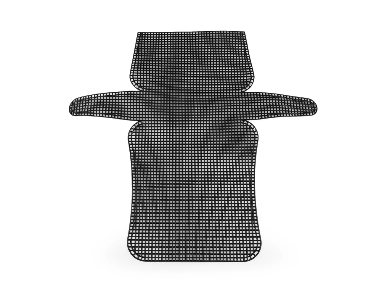 Műanyag kanava hímzés, táskakészítés - 18 x 9 x 4,5 cm - fekete 