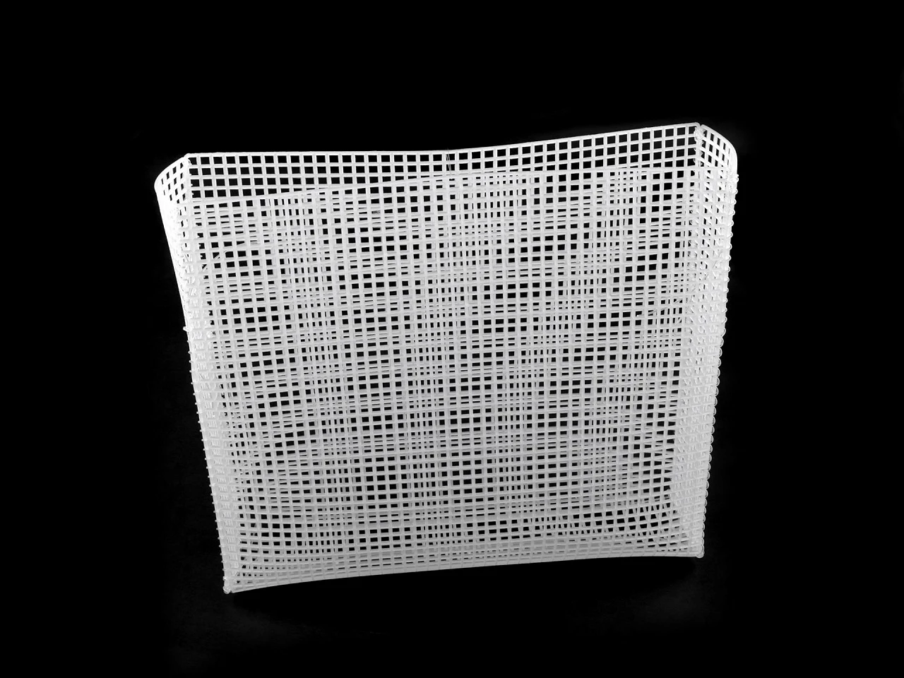Műanyag kanava hímzés, táskakészítés - 25 x 24 x 5,5 cm - fehér