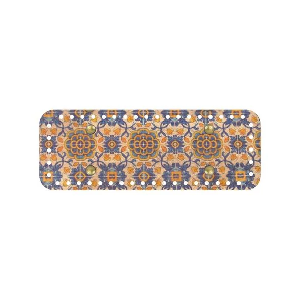 Parafa táskaalap szögletes 28x10 cm - csempeminta virágos