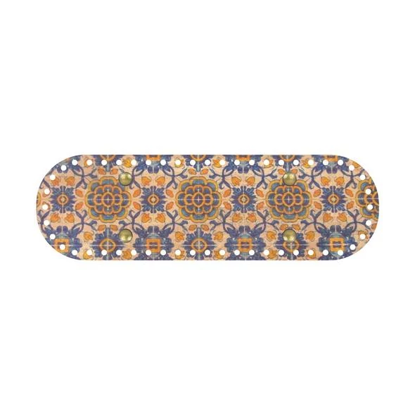 Parafa táskaalap ovális 32x10 cm - csempeminta virágos