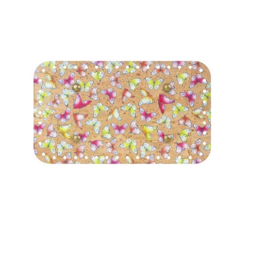 Parafa táskaalap szögletes nagy 25x14,5 cm - pillangó