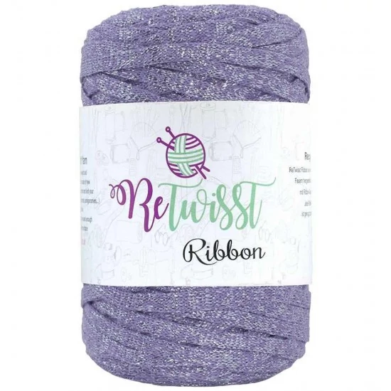 Retwisst CSILLOGÓ szalagfonal Ribbon - Levendula-ezüst