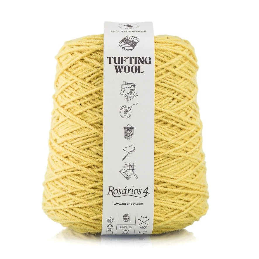 Rosários4 Tufting fonal 100% gyapjú - CITROMSÁRGA