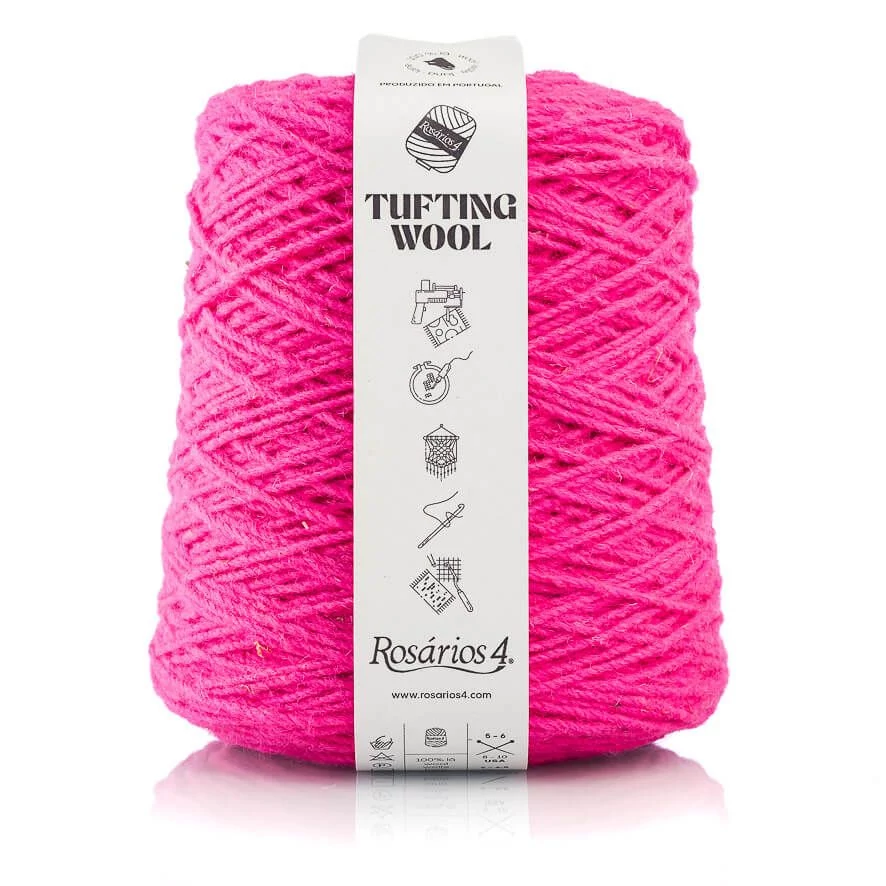 Rosários4 Tufting fonal 100% gyapjú - NEON PINK