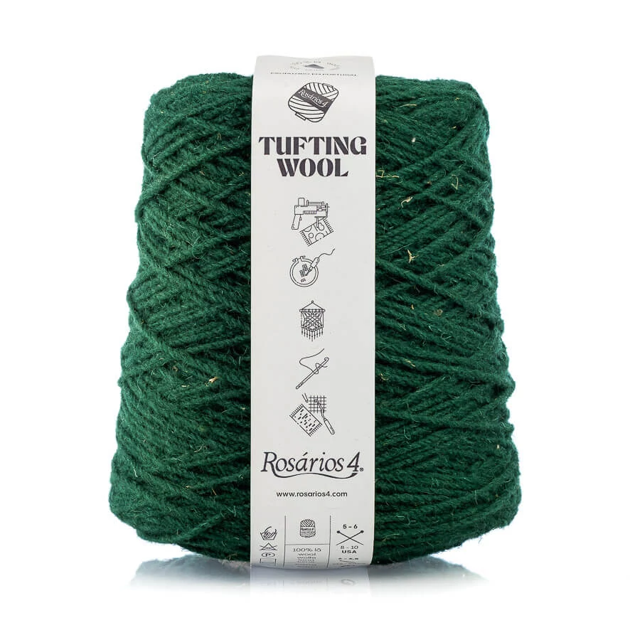 Rosários4 Tufting fonal 100% gyapjú - FENYŐZÖLD