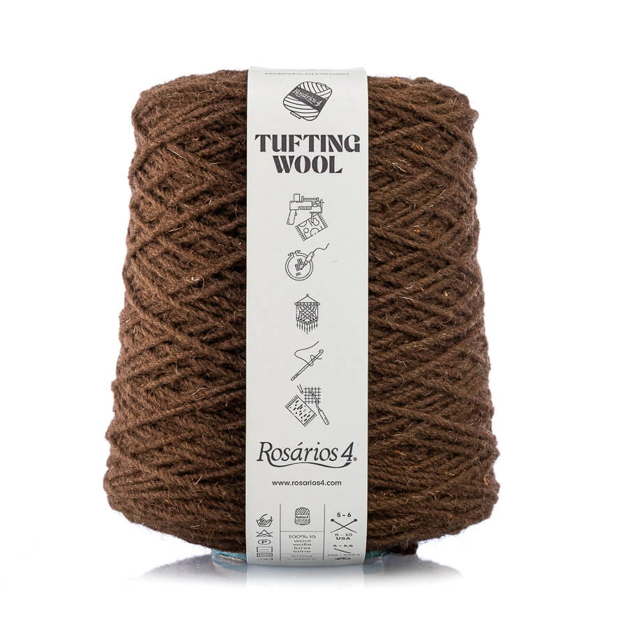 Rosários4 Tufting fonal 100% gyapjú - SÖTÉTBARNA