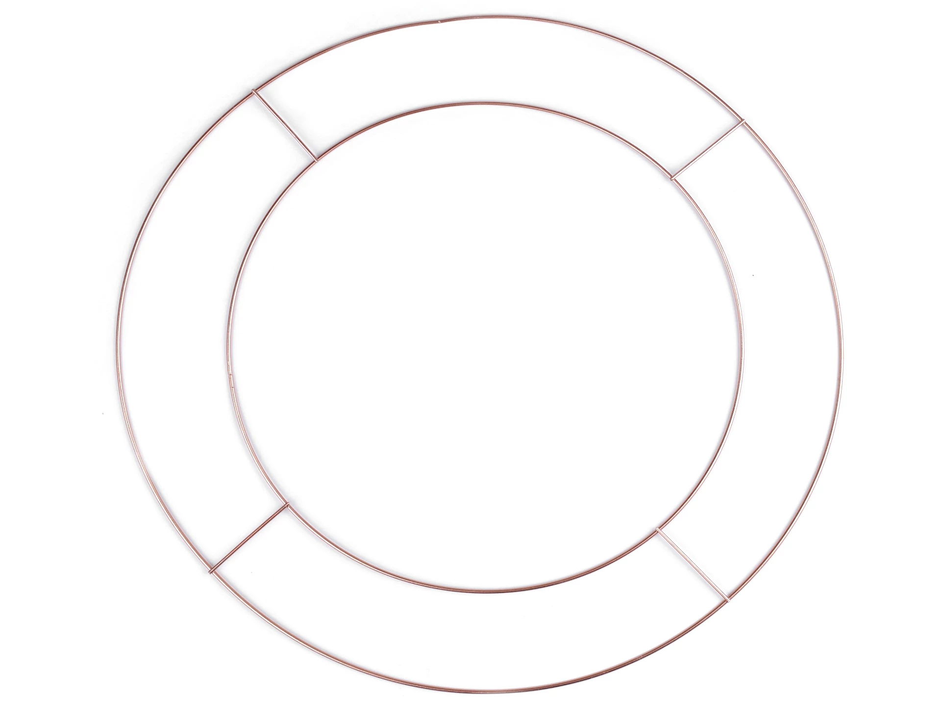 Fém dupla karika koszorú, álomfogó készítéséhez - 45 cm