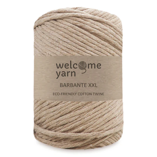 Welcomeyarn Spárgafonal XXL 500 g - 4 mm - bézs