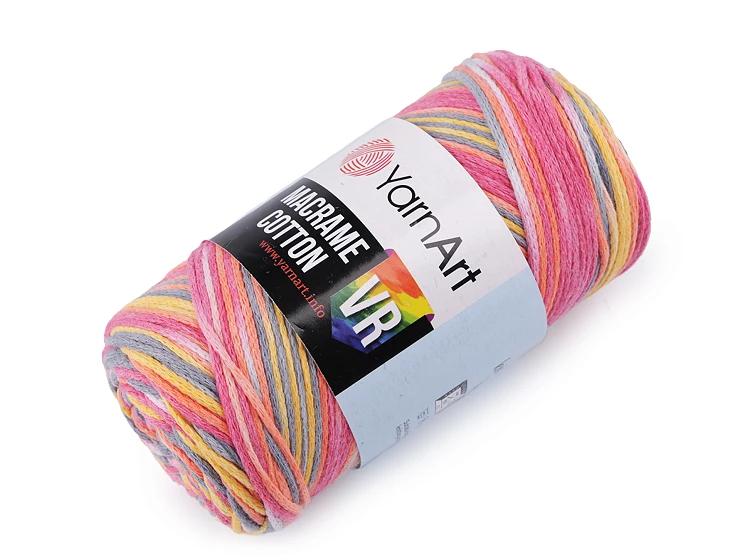 Yarnart Macrame Cotton színátmenetes zsinórfonal 3 mm - 913 - Candy