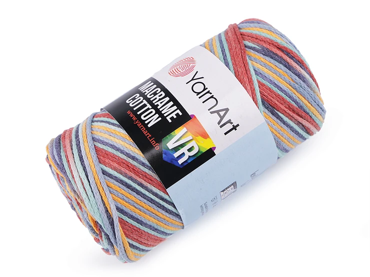 Yarnart Macrame Cotton színátmenetes zsinórfonal 3 mm - 925 - Üveggolyó